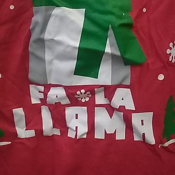 FINAL MARKDOWN Juniors' Wound Up "Fa La Llama" Tee (XXXL/21) - Picture 4 of 7